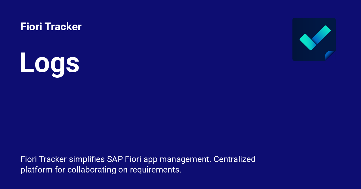 Logs - Fiori Tracker